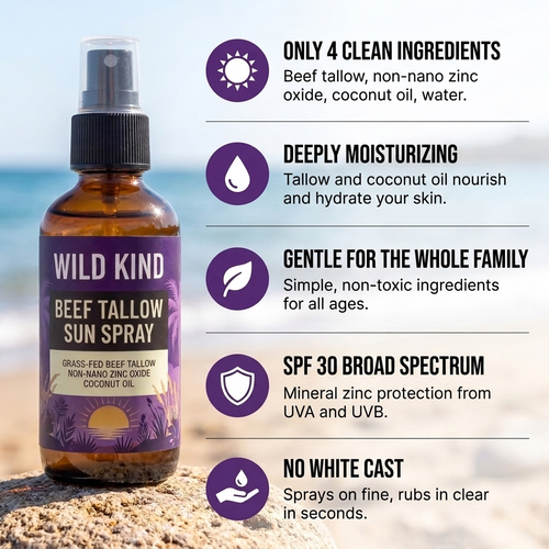 Wild Kind™ Beef Tallow Mineral Sun Spray